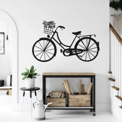 "Bicycle Wall Art MDF Wood Décor for Creative Room Decoration".