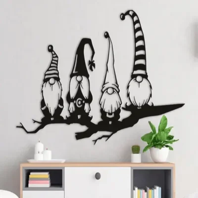 "Branch Gnome MDF Wood Decoration Whimsical Wall Art for Creative Home".