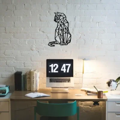 "Cat Wall Art mdf Premium Wood Decor for Modern Home and Office Walls".