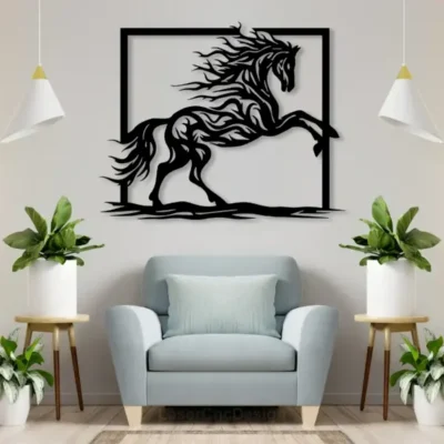 Rearing Horse MDF Wall Art