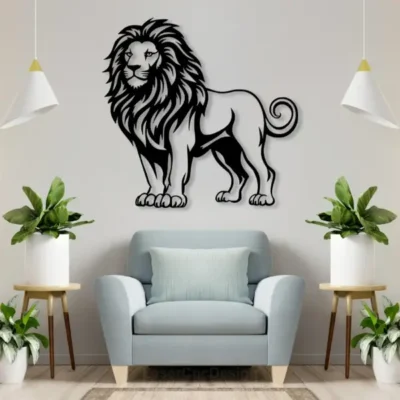Majestic Lion MDF Wall Art