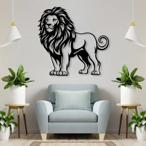 Majestic Lion MDF Wall Art – Premium Wooden Decor Majestic Lion MDF Wall Art